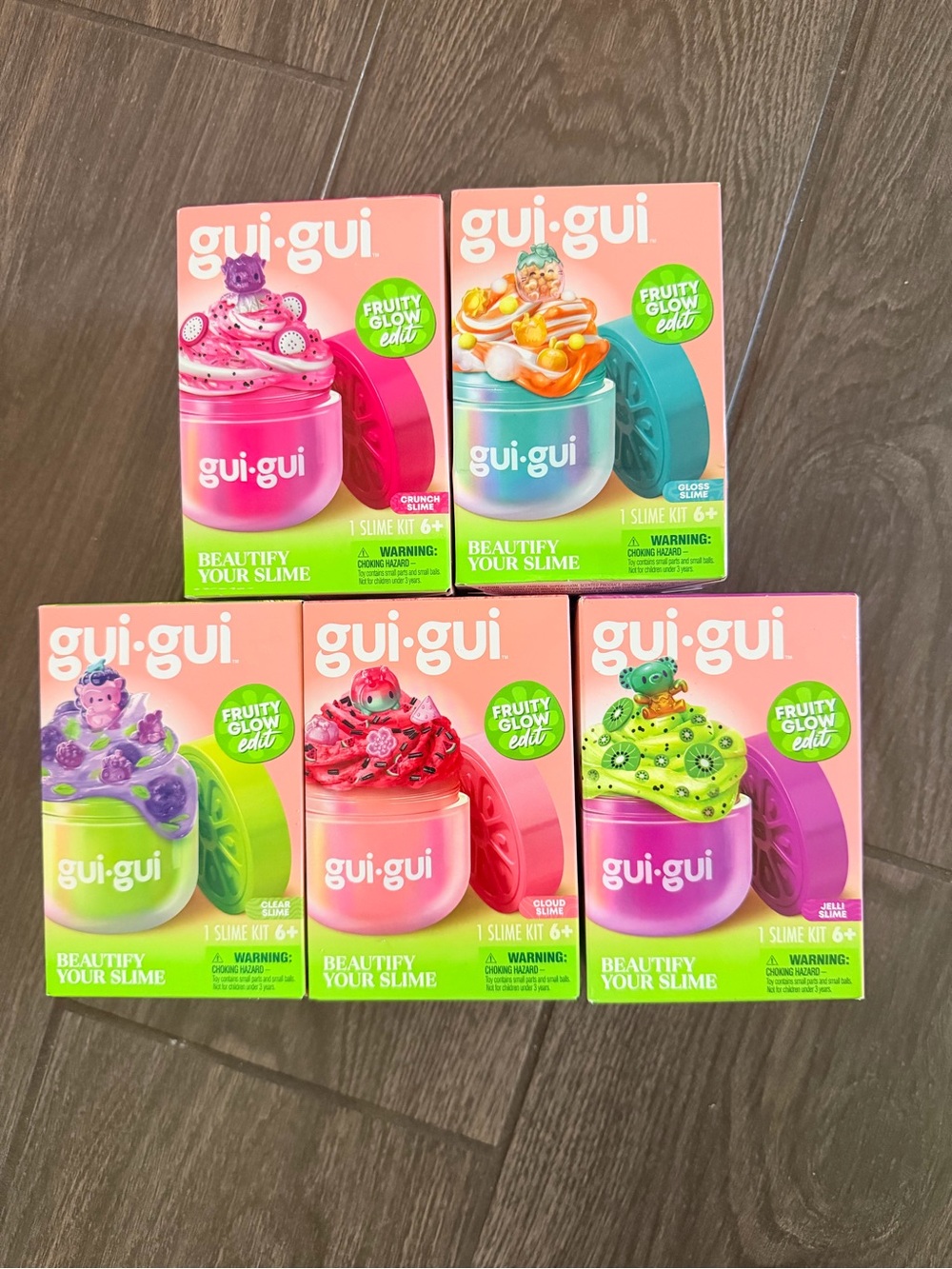 gui·gui Fruity Glow Slime Kit - Assorted Bright Colors